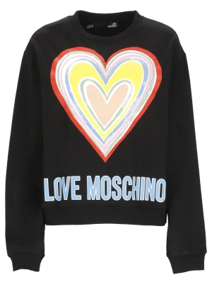 Love Moschino Heart Printed Crewneck Jumper