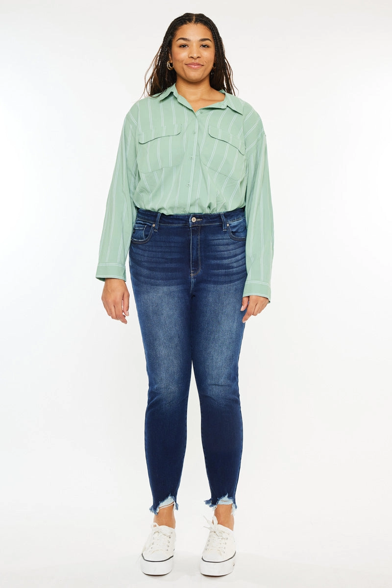 Lucero High Rise Ankle Skinny Jeans (Plus Size)