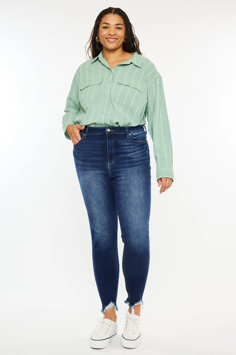 Lucero High Rise Ankle Skinny Jeans (Plus Size)