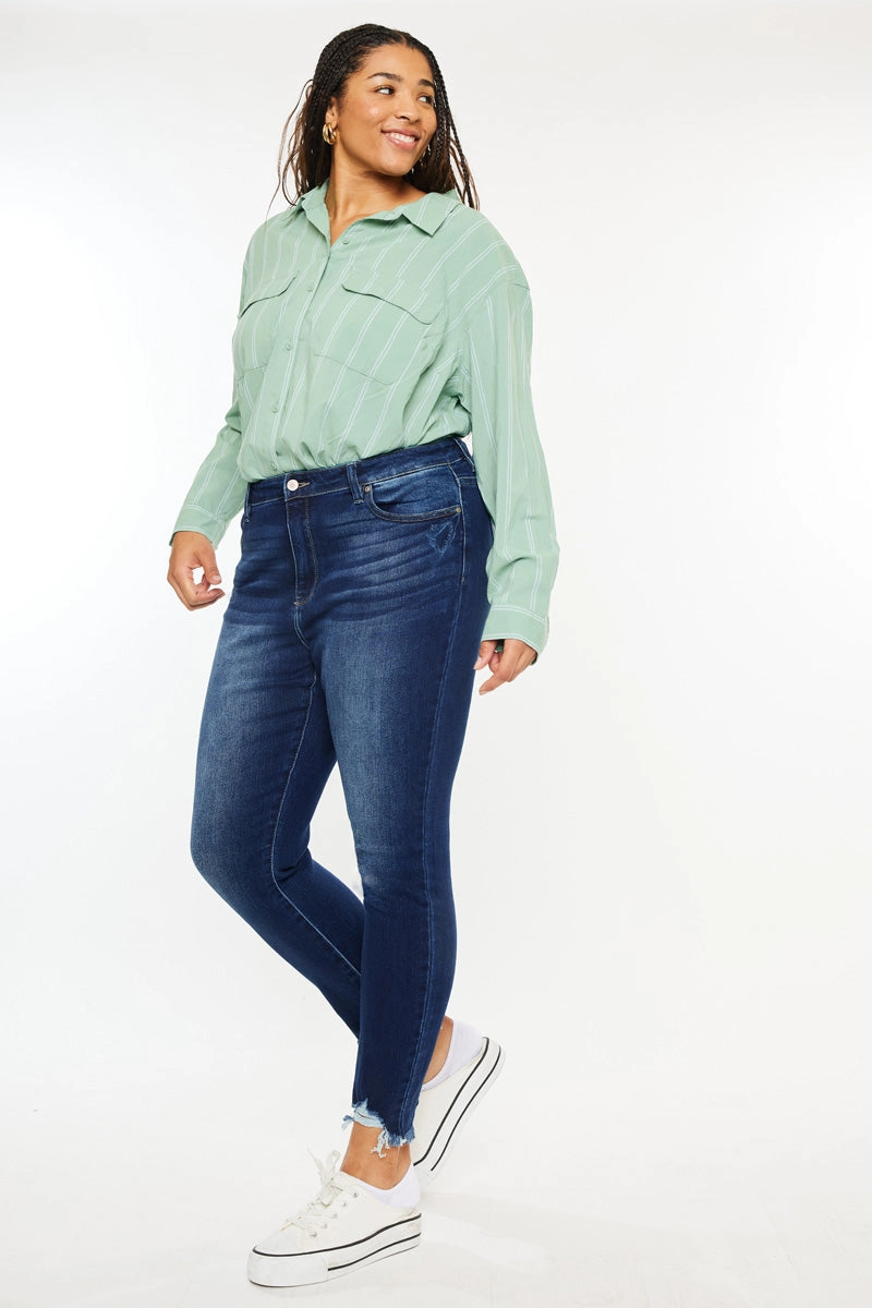 Lucero High Rise Ankle Skinny Jeans (Plus Size)