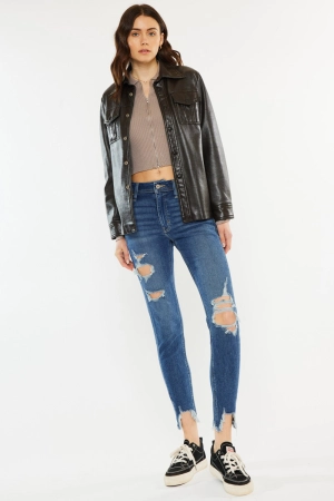 Luna High Rise Ankle Skinny Jeans
