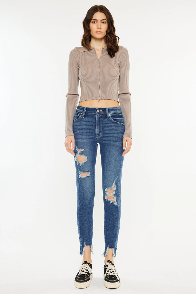 Luna High Rise Ankle Skinny Jeans