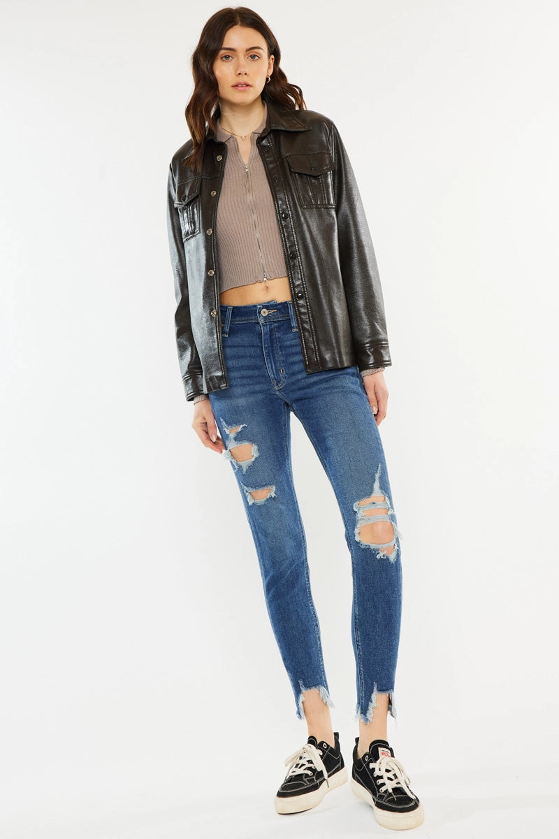 Luna High Rise Ankle Skinny Jeans