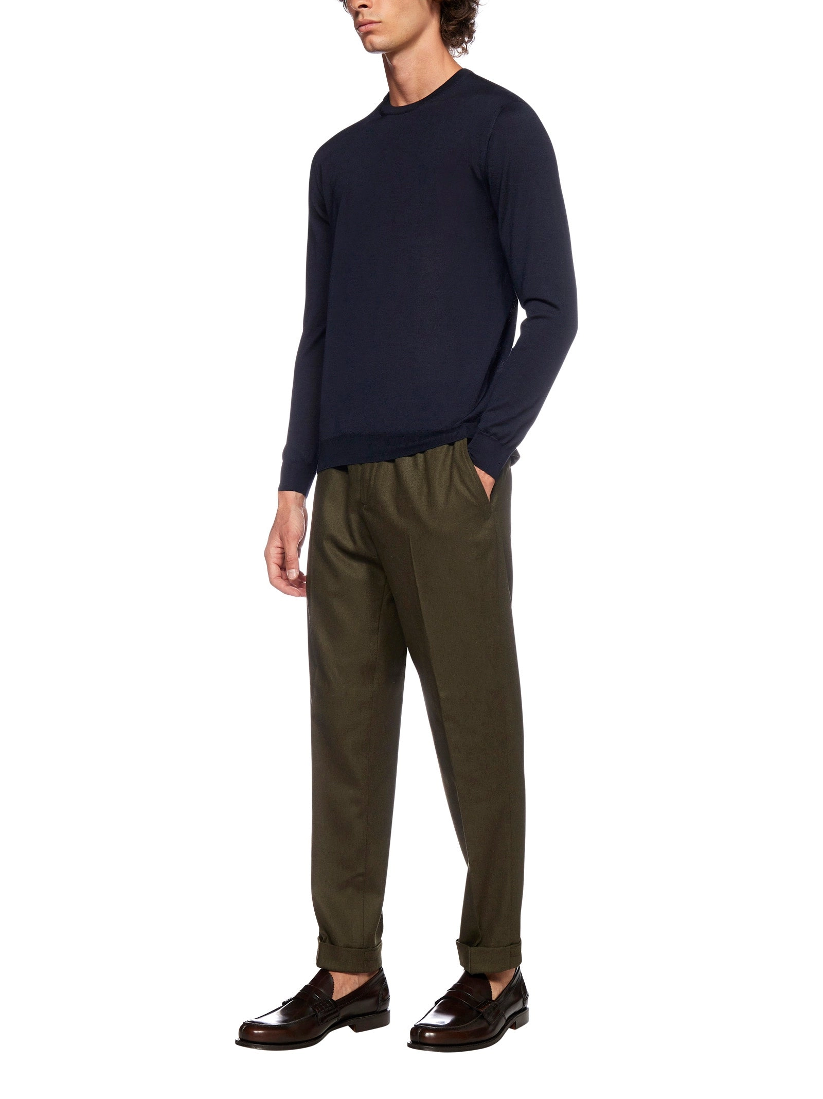 Malo Crewneck Fine Knit Jumper