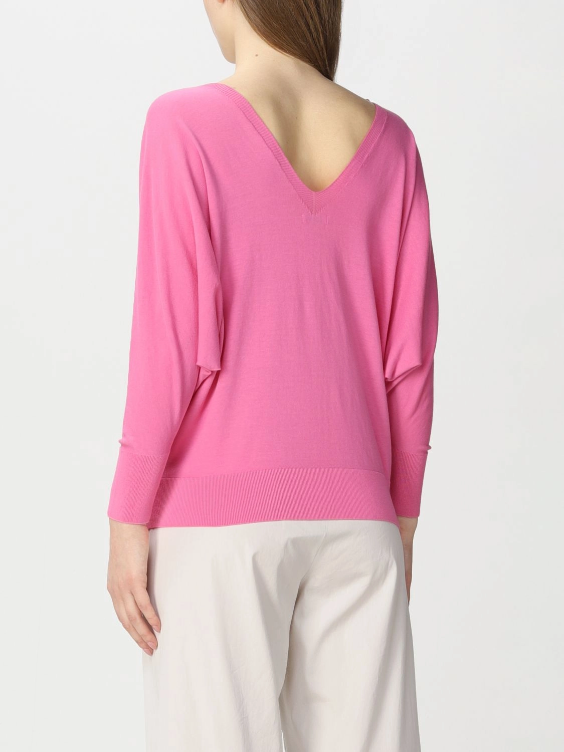 Malo Deep V-Neck Straight Hem Jumper