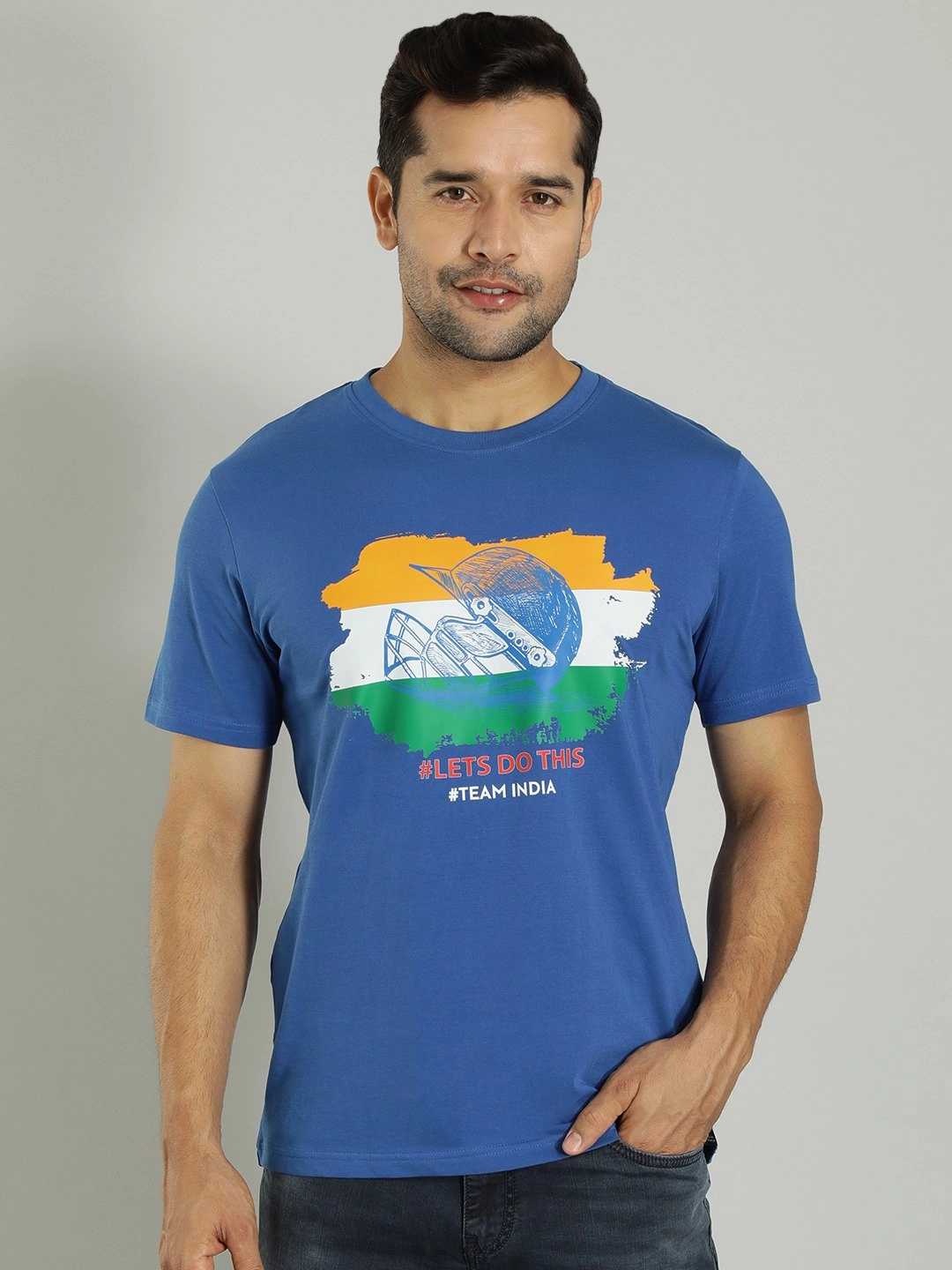 Men Team India Graphic Crew Neck T-Shirt