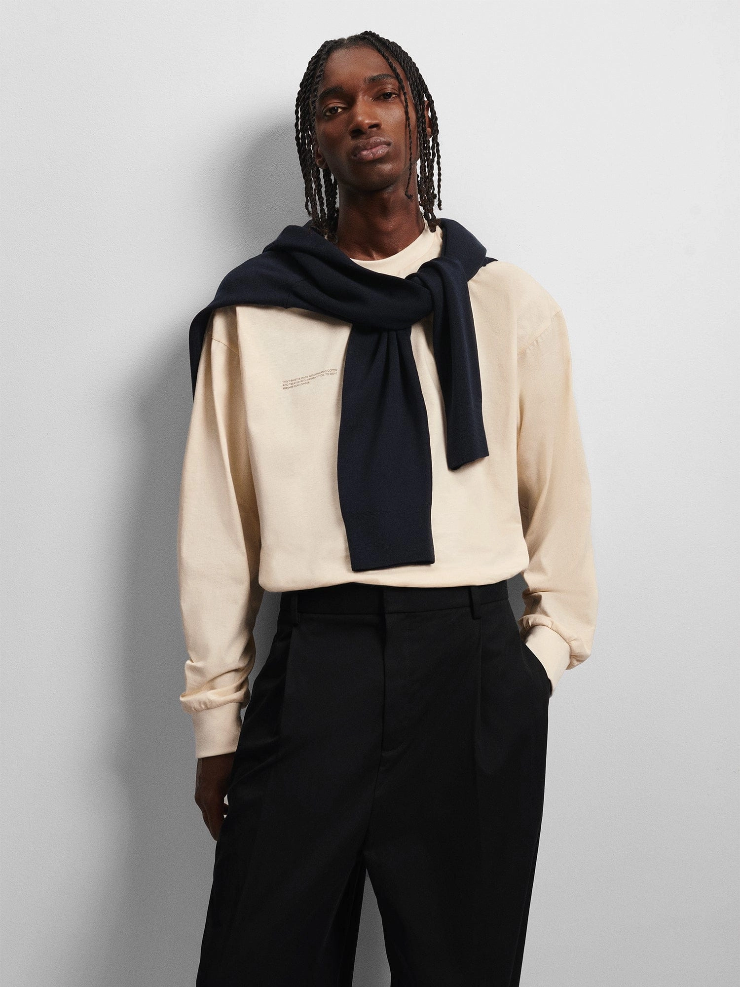 Mens 365 Midweight Long Sleeve T-shirt—undyed