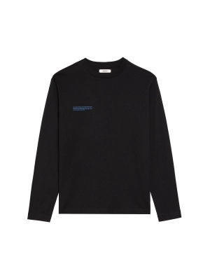 Mens In Conversion Cotton Long Sleeve T-shirt—black
