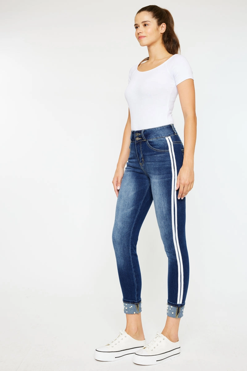 Monique  Mid Rise Cropped Skinny Jeans