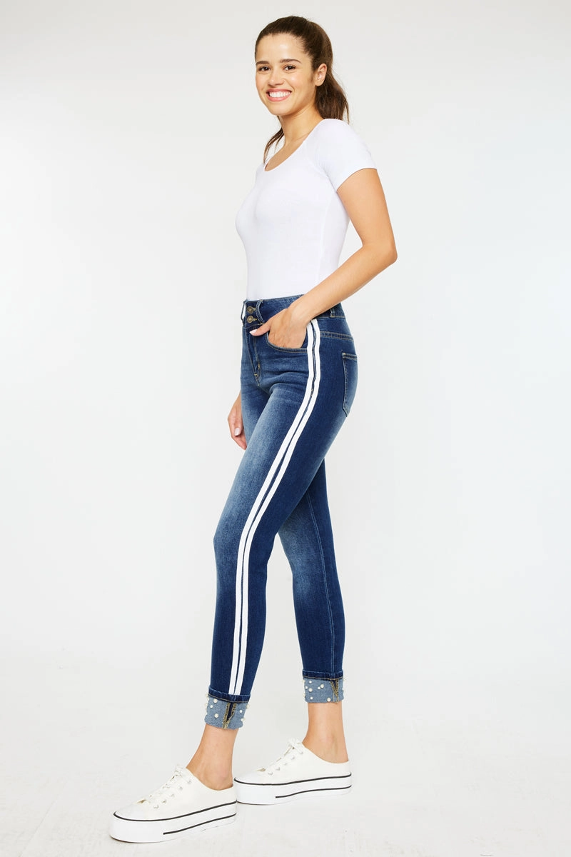 Monique  Mid Rise Cropped Skinny Jeans