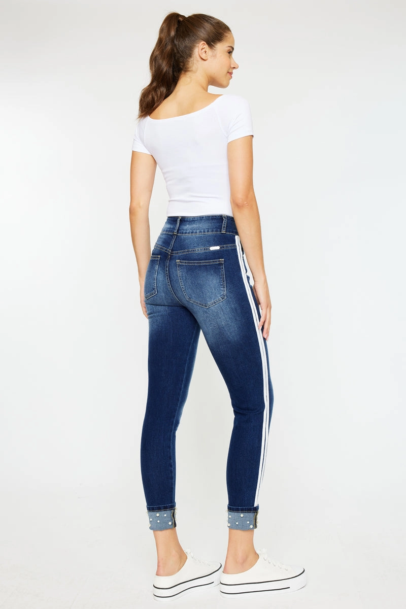 Monique  Mid Rise Cropped Skinny Jeans