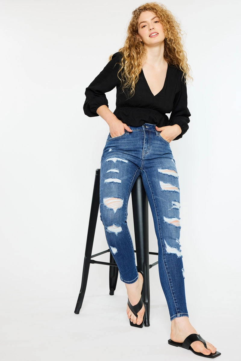 Monroe High Rise Super Skinny Jeans - Curvy