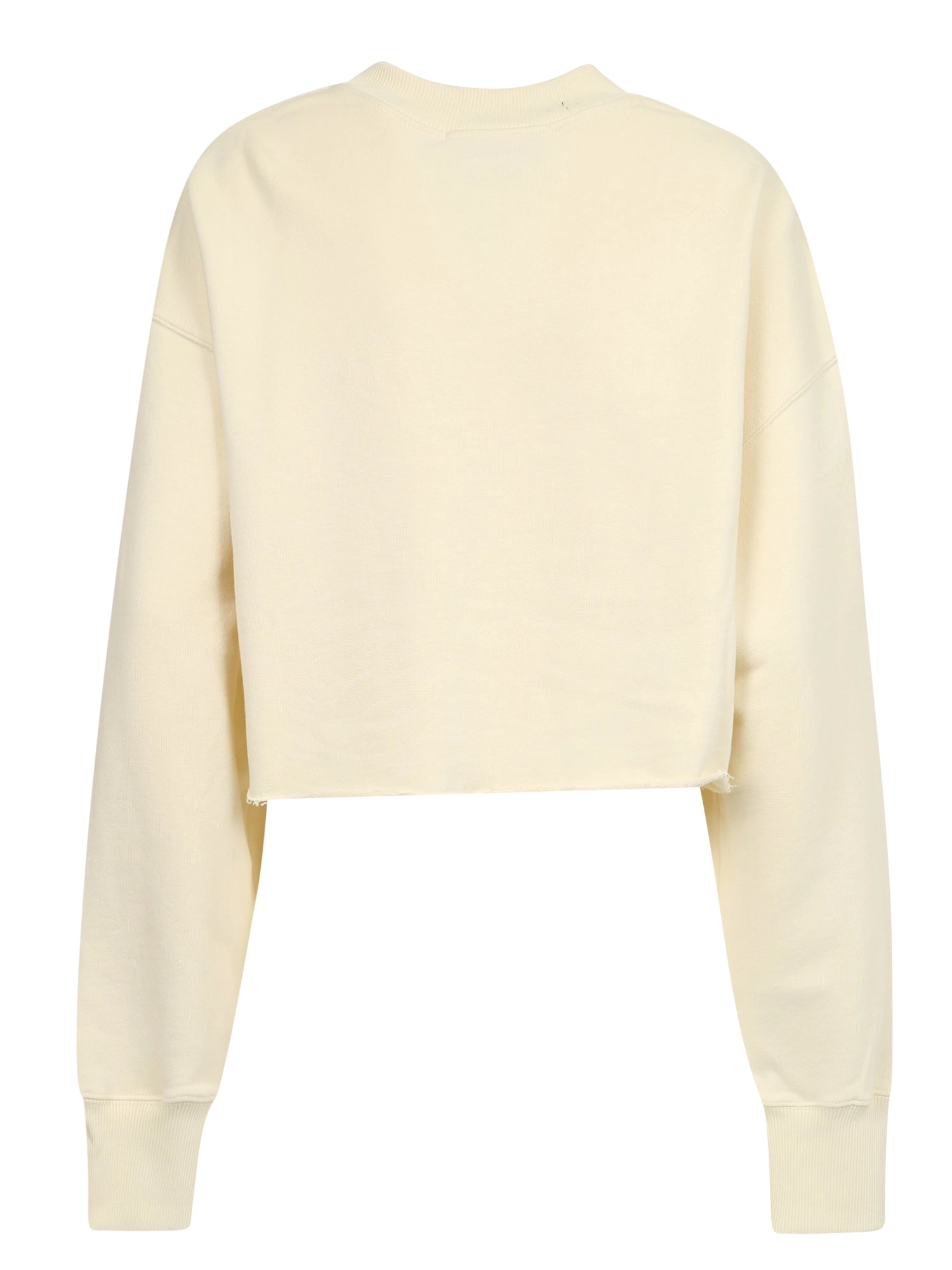 MSGM Logo Cropped Crewneck Sweatshirt