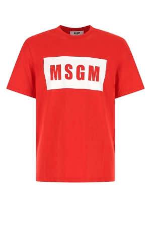 MSGM Logo Printed Crewneck T-Shirt