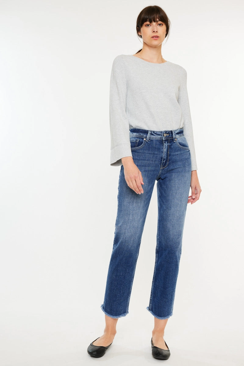 Nancy Essentials High Rise Slim Straight Leg Jeans