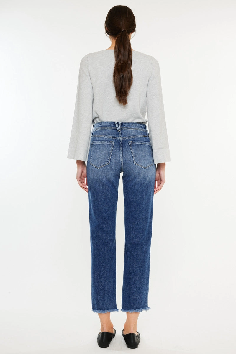 Nancy Essentials High Rise Slim Straight Leg Jeans