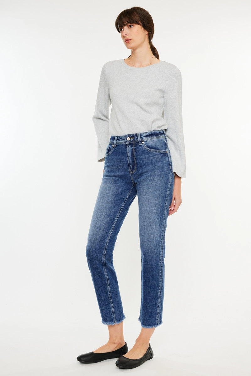 Nancy Essentials High Rise Slim Straight Leg Jeans
