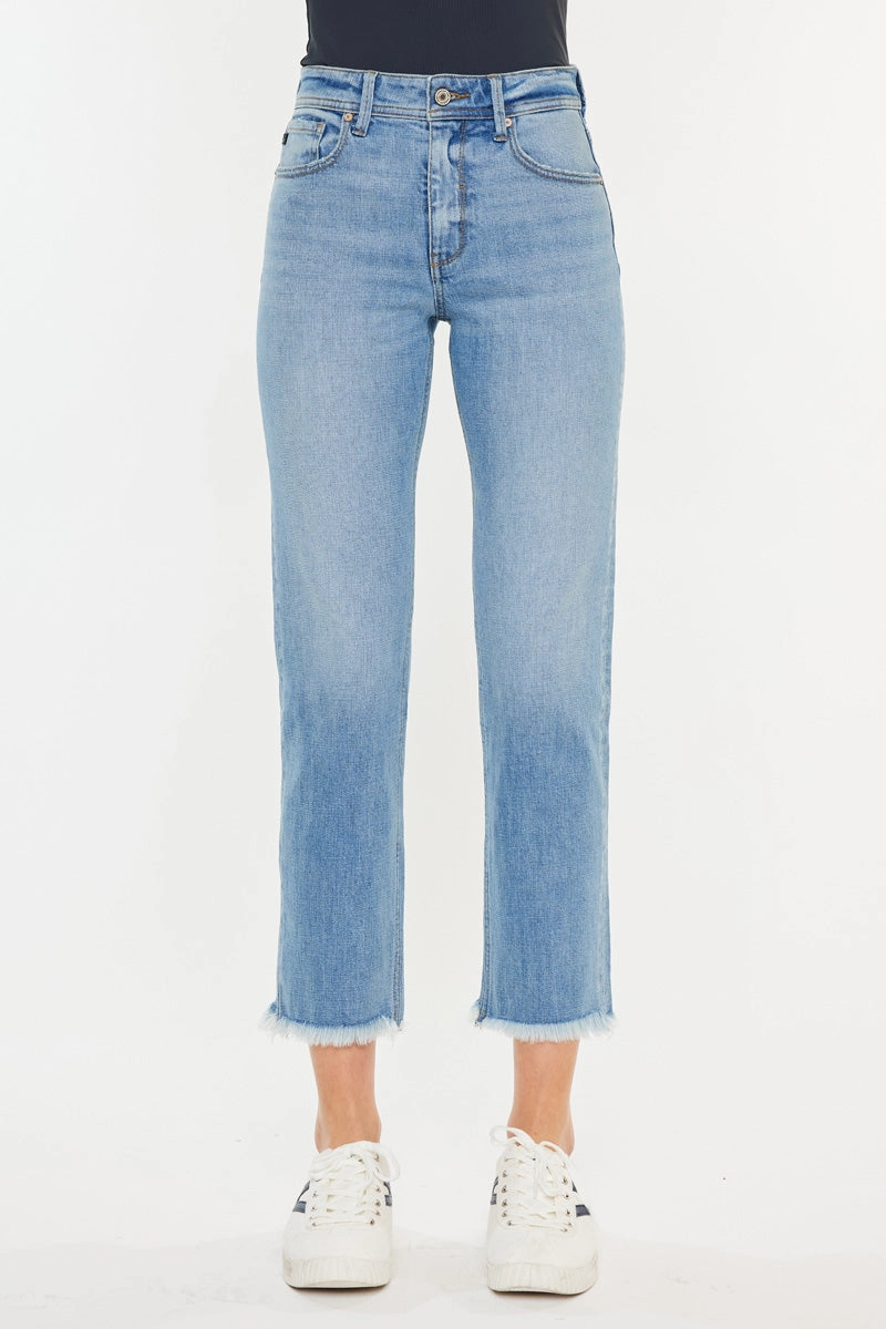 Nancy Essentials High Rise Slim Straight Leg Jeans