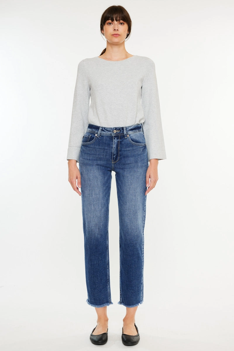 Nancy Essentials High Rise Slim Straight Leg Jeans