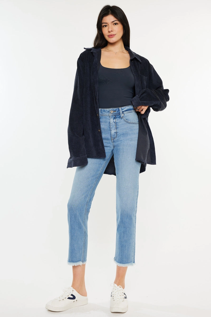 Nancy Essentials High Rise Slim Straight Leg Jeans
