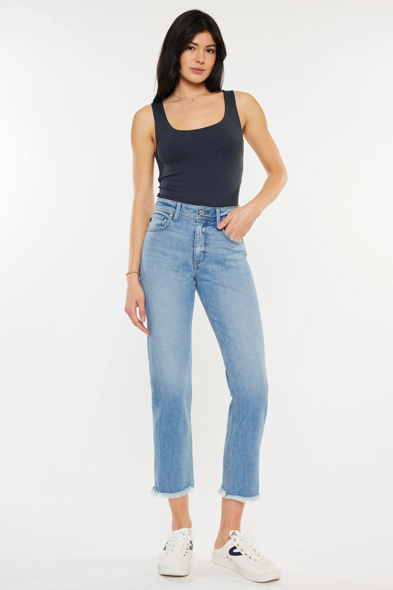 Nancy Essentials High Rise Slim Straight Leg Jeans