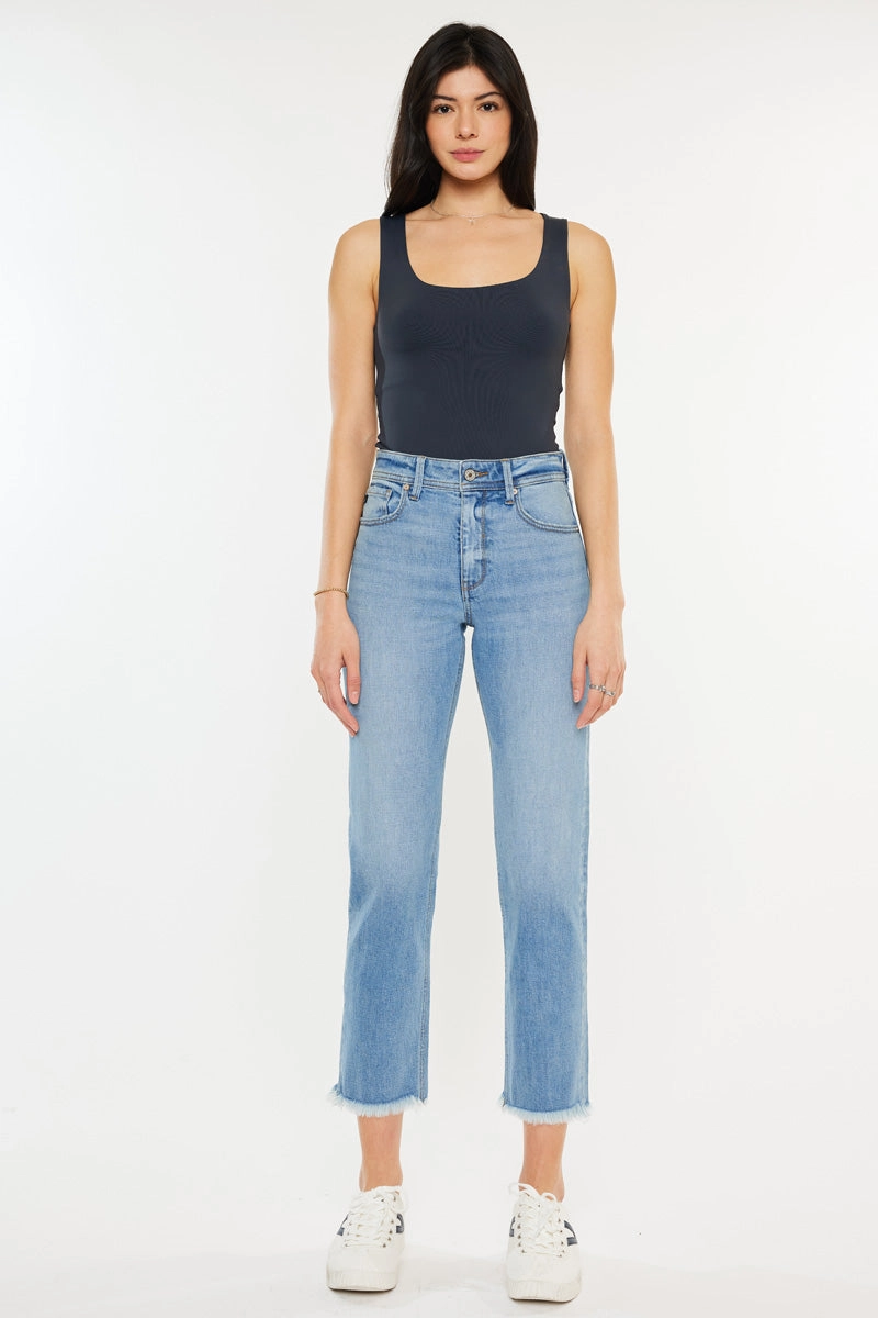 Nancy Essentials High Rise Slim Straight Leg Jeans