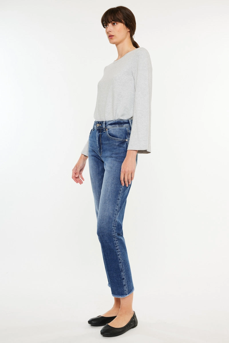 Nancy Essentials High Rise Slim Straight Leg Jeans