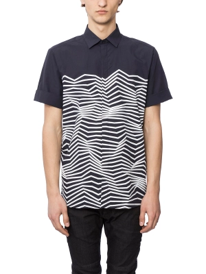 Neil Barrett Graphic Print Short Sleeved Shirt