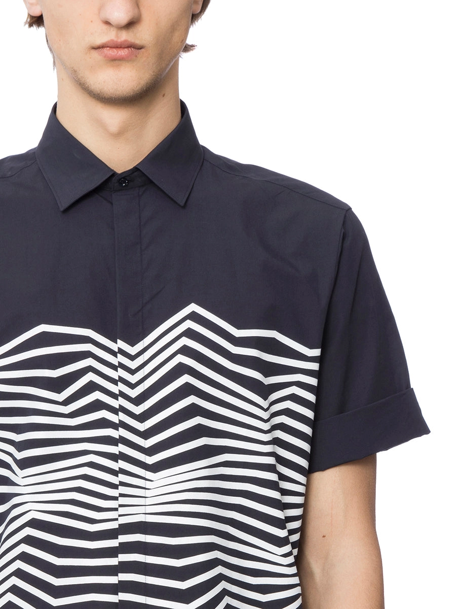 Neil Barrett Graphic Print Short Sleeved Shirt
