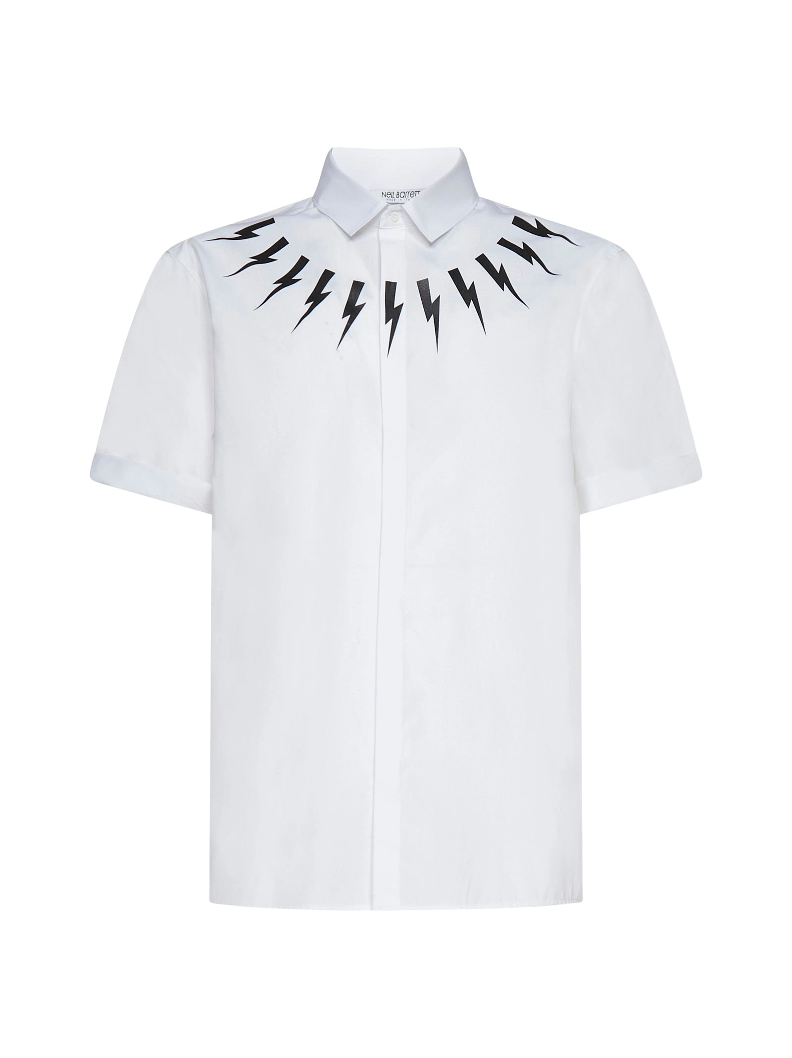 Neil Barrett Thunderbolt Print Short Sleeved Shirt