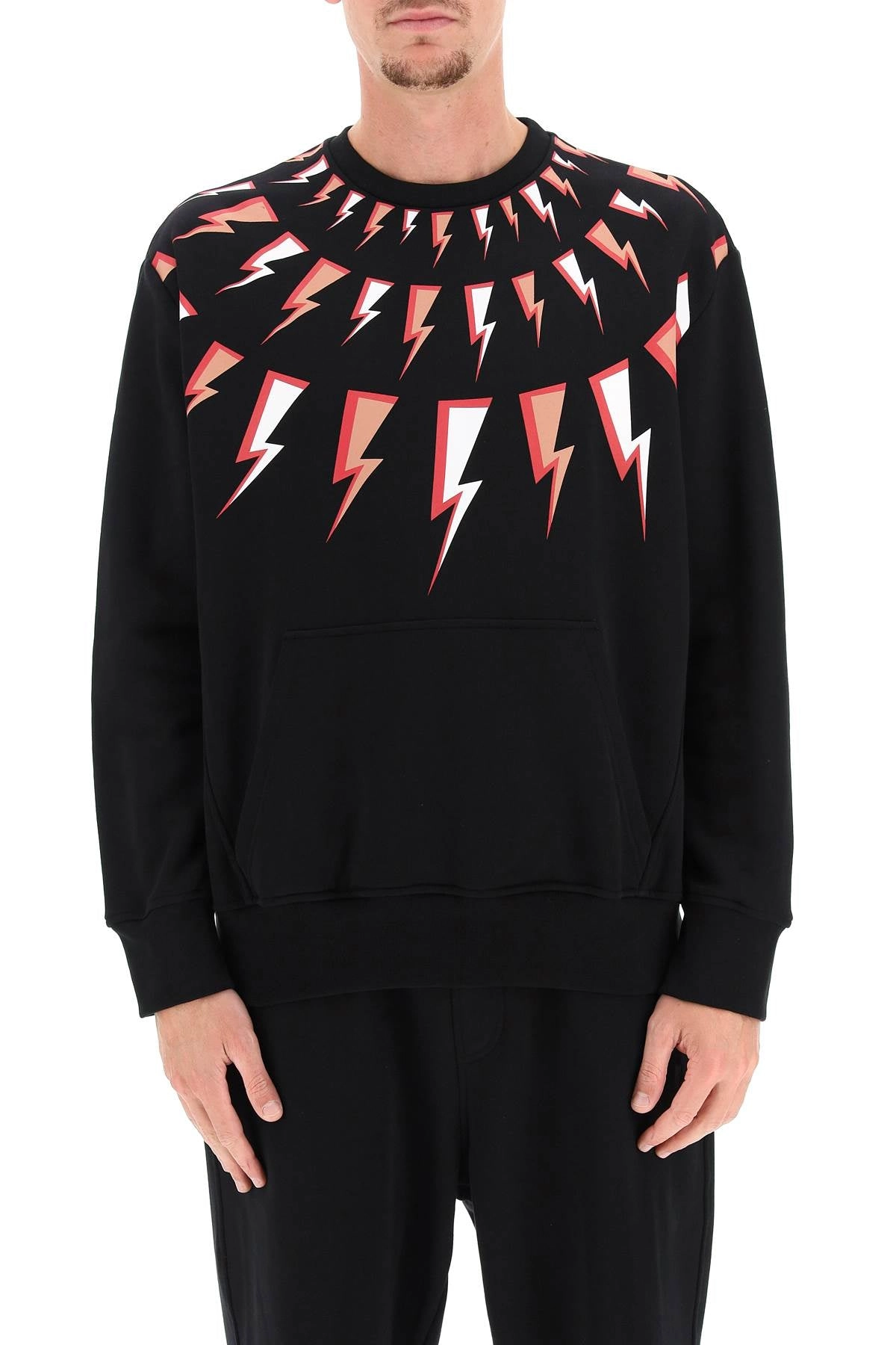 Neil Barrett Thunderbolt Printed Crewneck Sweatshirt