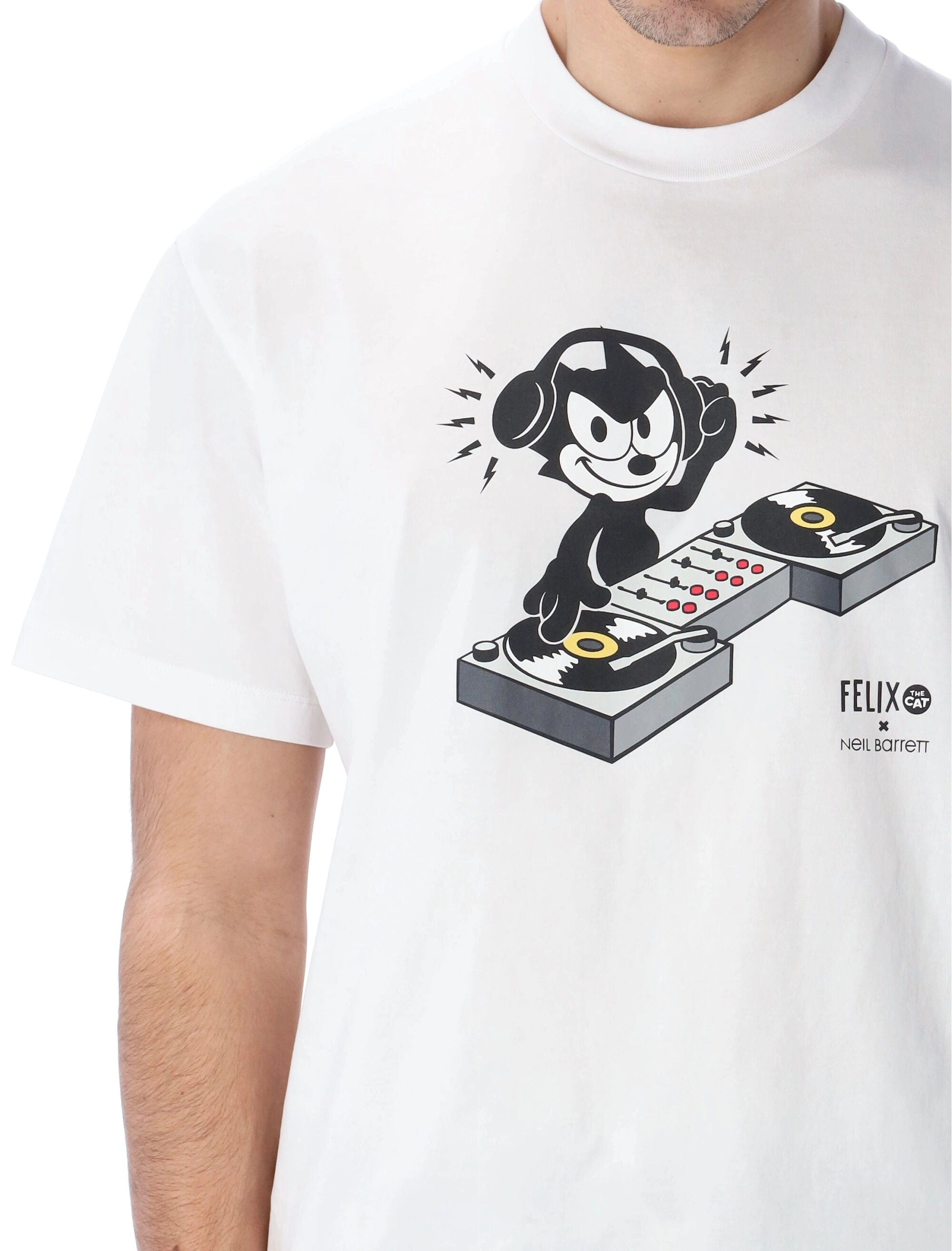 Neil Barrett X Felix The Cat Graphic Print Crewneck T-Shirt