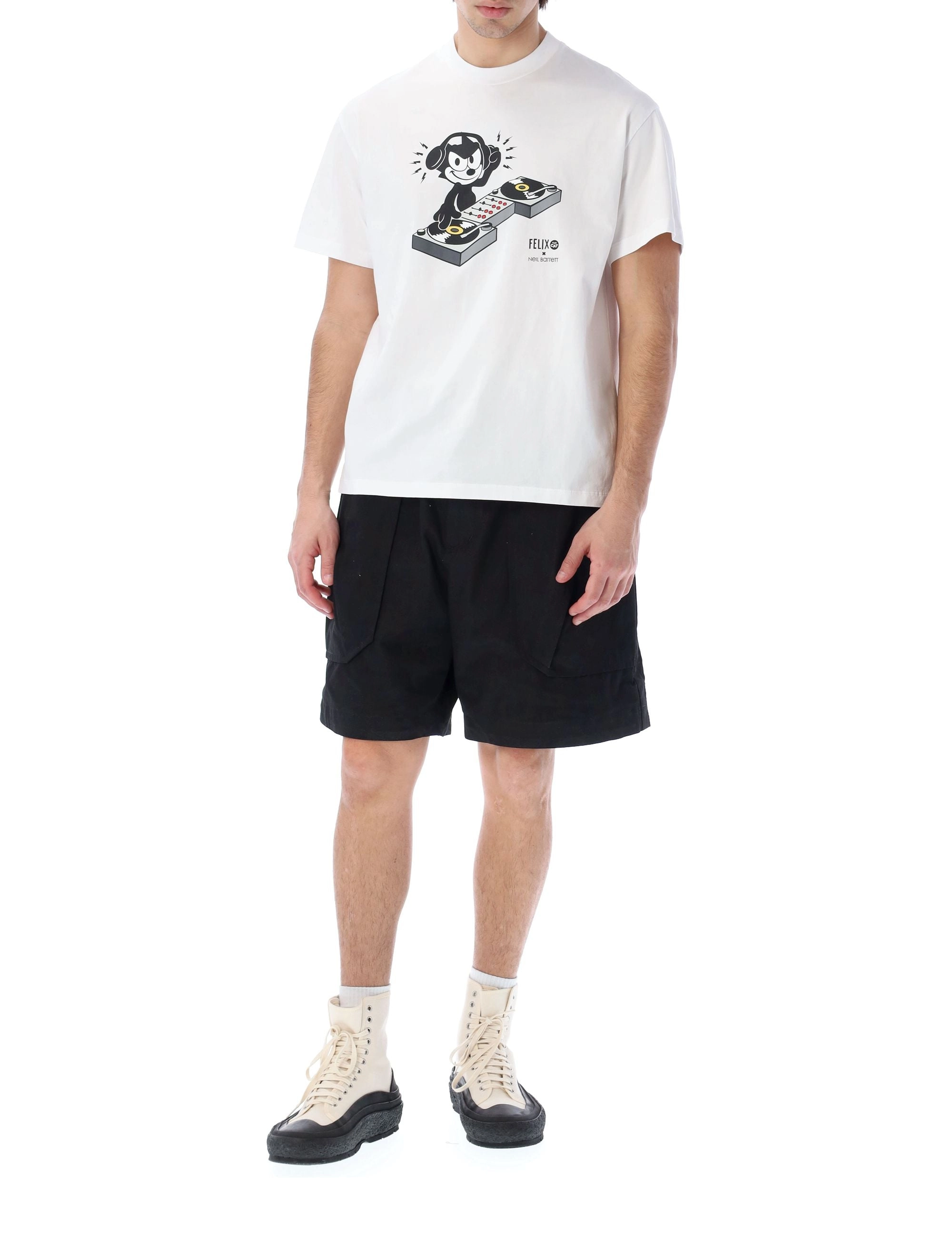 Neil Barrett X Felix The Cat Graphic Print Crewneck T-Shirt