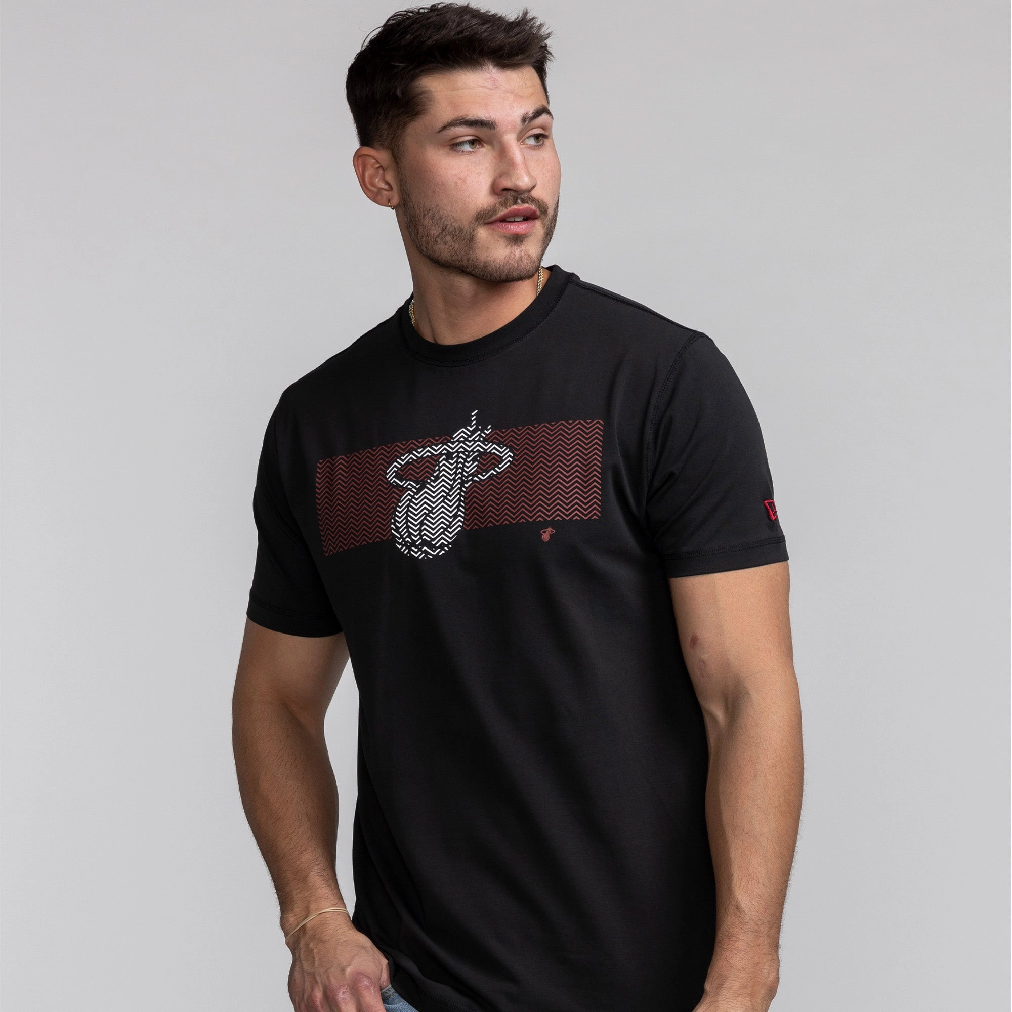 New Era Miami HEAT Stripe Logo Tee