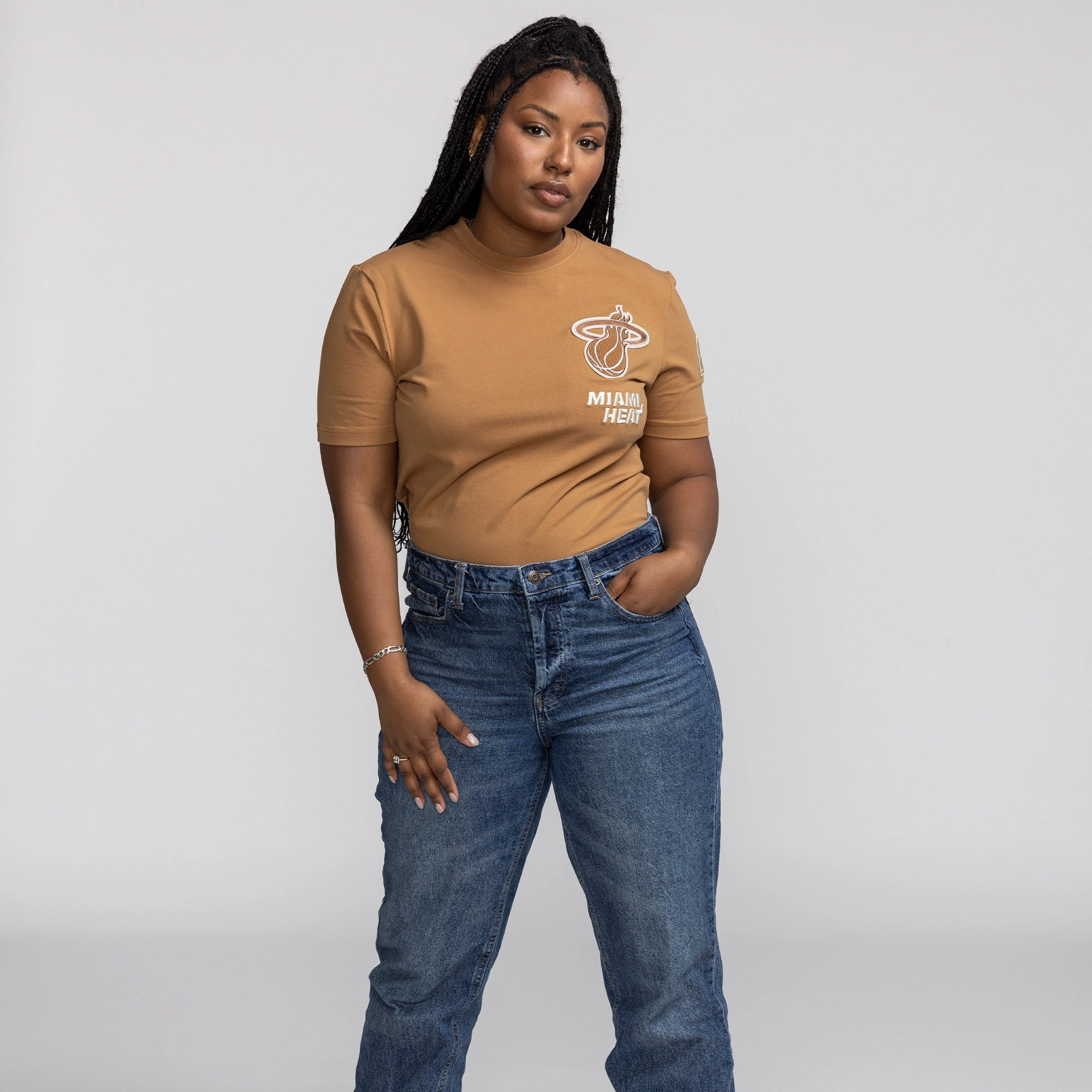 New Era Miami HEAT Tan Tee