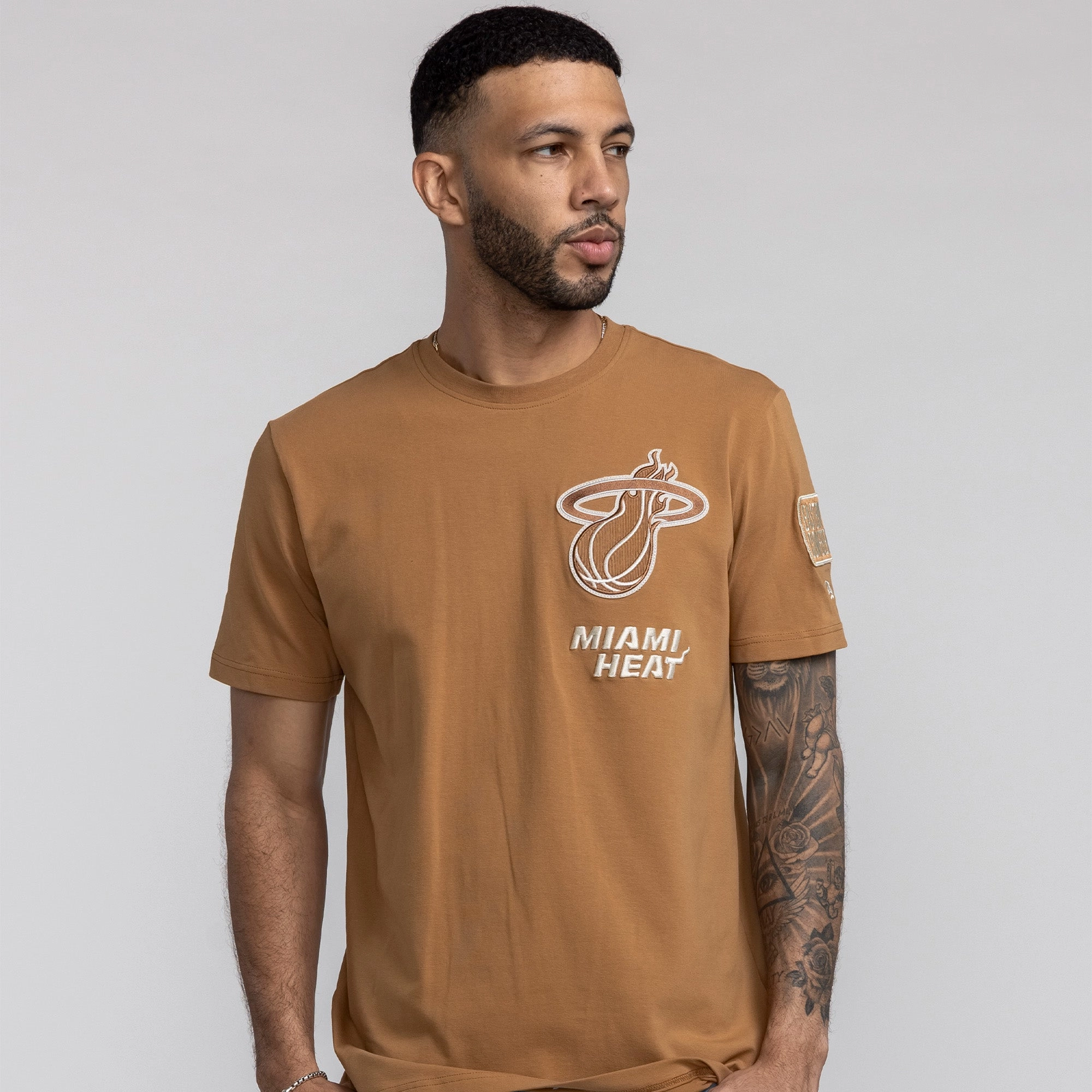New Era Miami HEAT Tan Tee