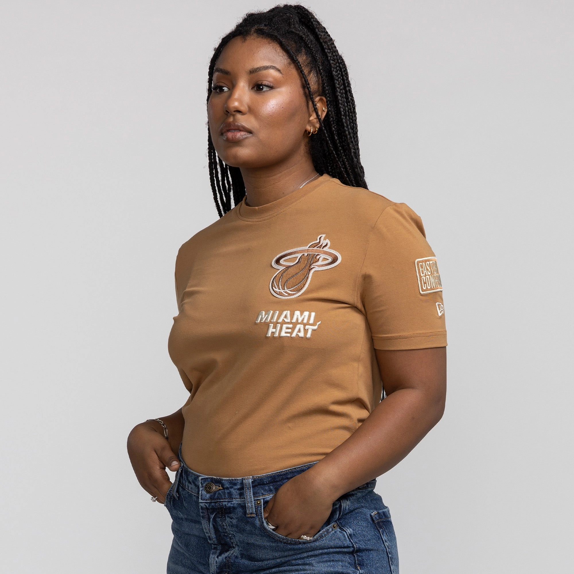 New Era Miami HEAT Tan Tee