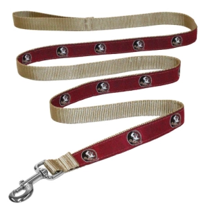 Nylon Fabric Ribbon Dog Leash with Seminole Heads