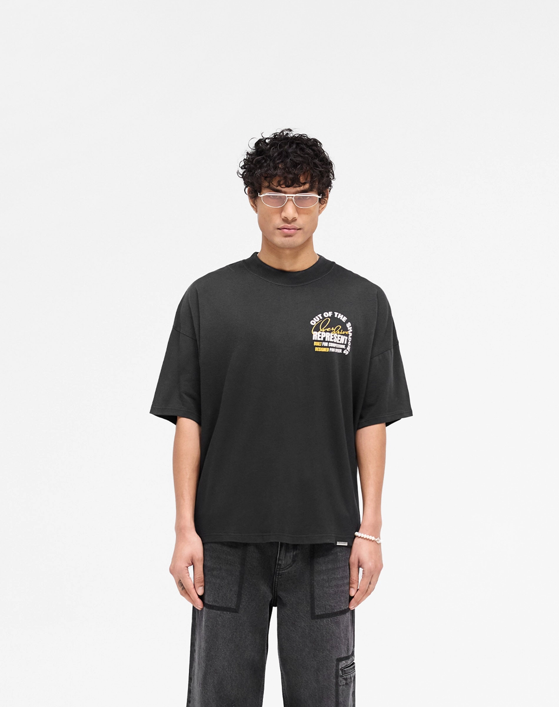 Out Of The Shadows T-Shirt - Stained Black