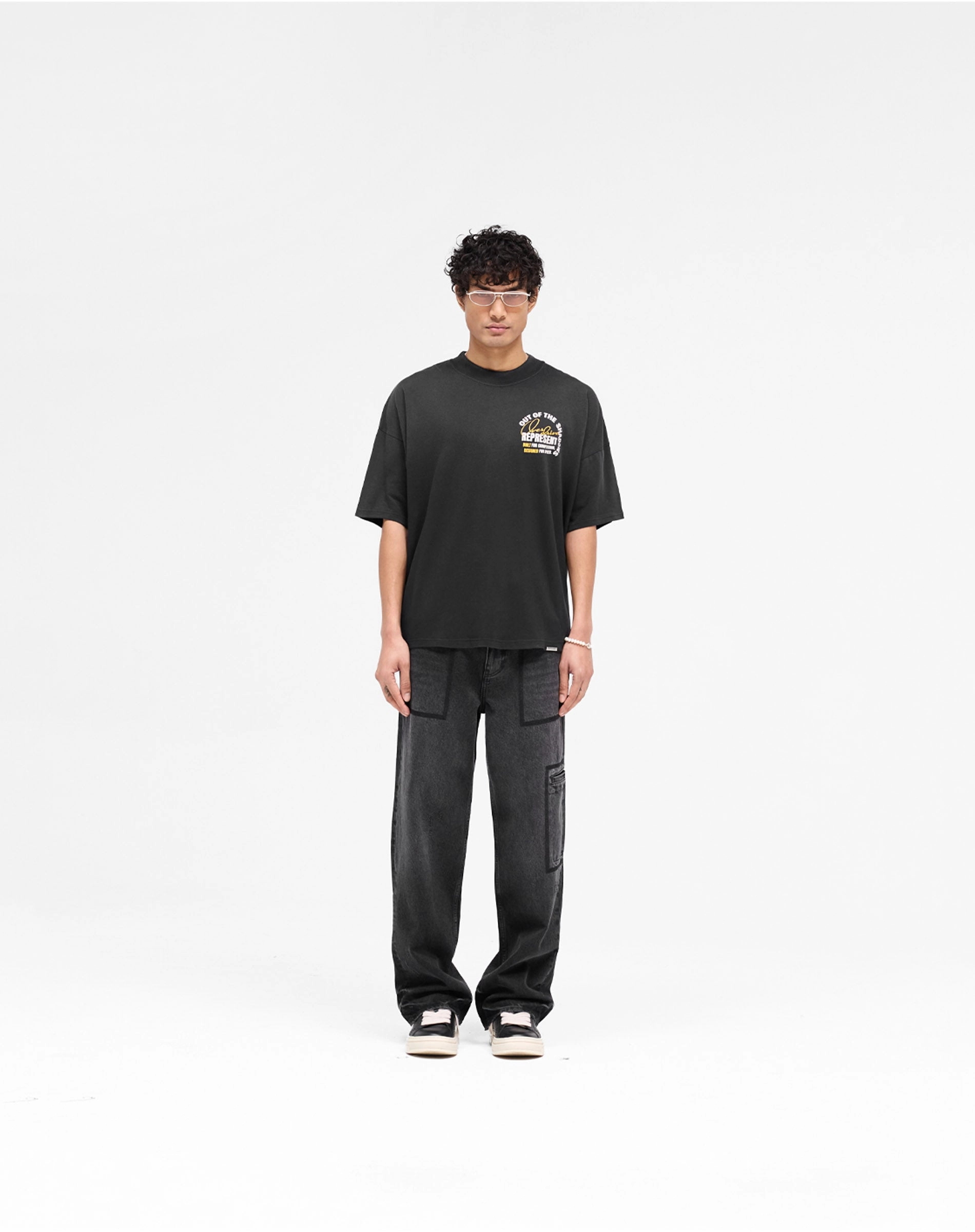 Out Of The Shadows T-Shirt - Stained Black