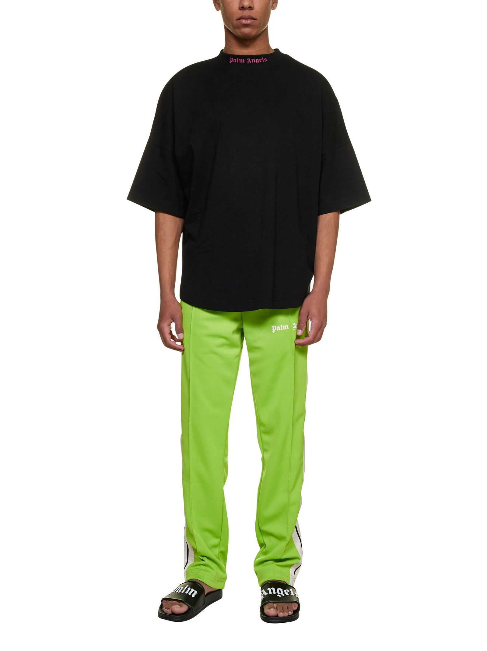 Palm Angels Logo Printed Crewneck T-Shirt