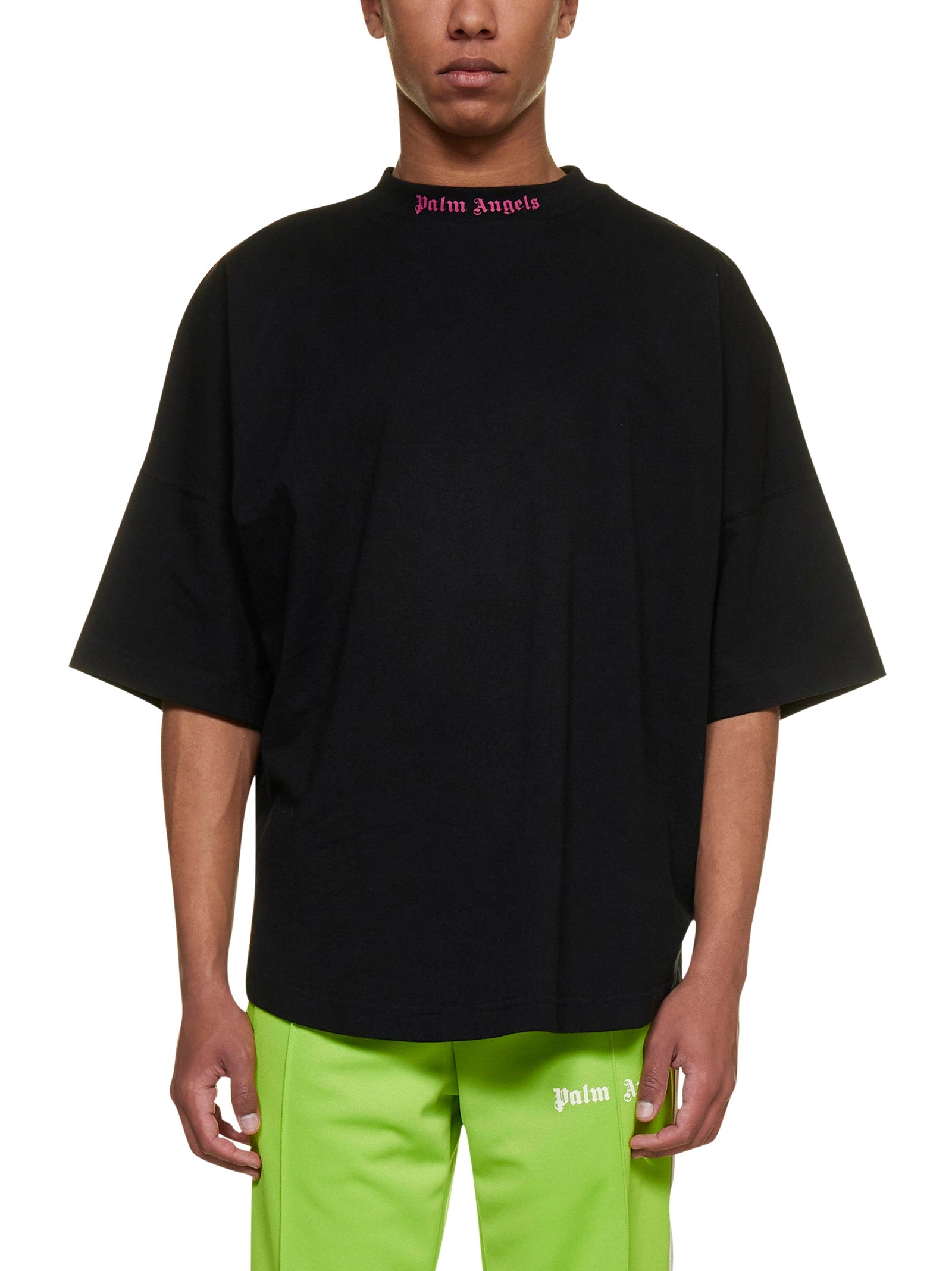 Palm Angels Logo Printed Crewneck T-Shirt