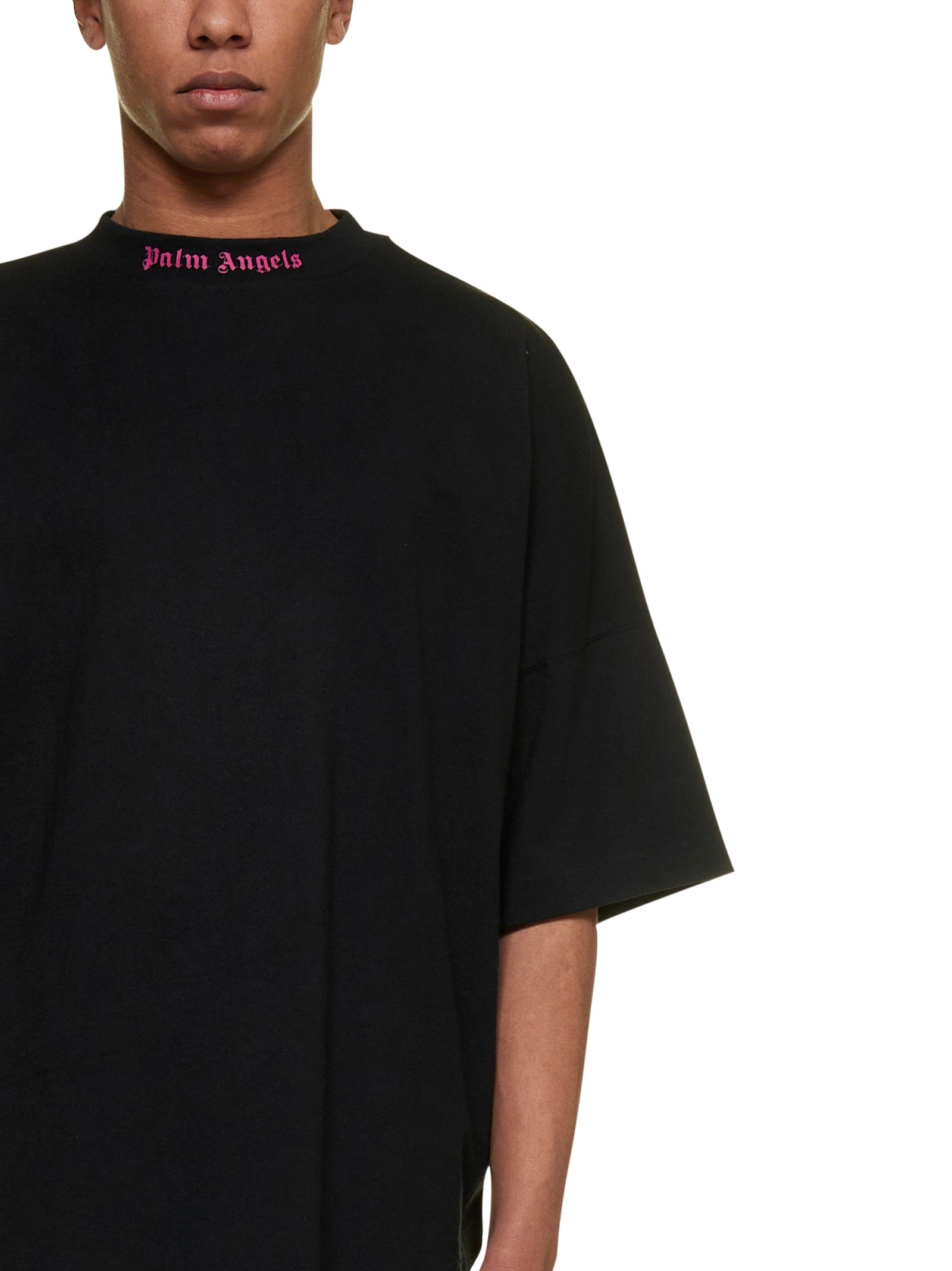 Palm Angels Logo Printed Crewneck T-Shirt