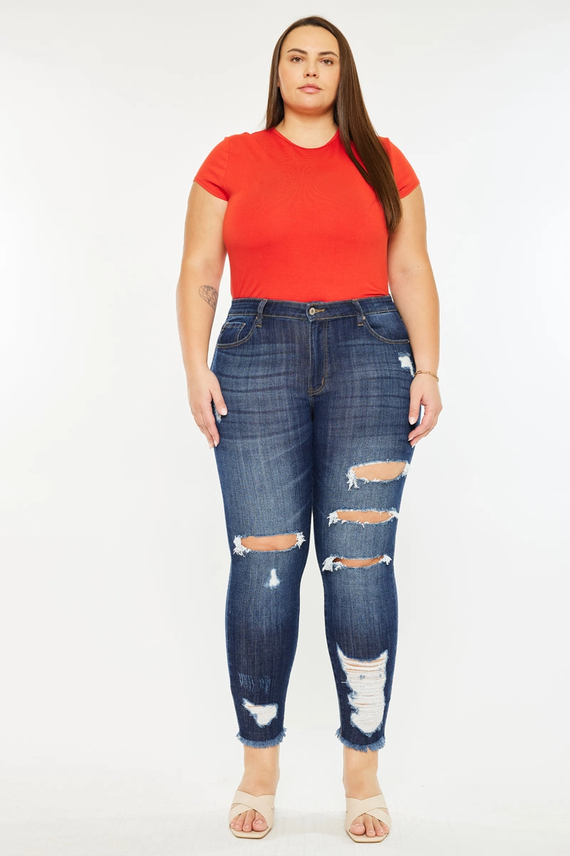 Penny Mid Rise Ankle Skinny Jeans (Plus Size)