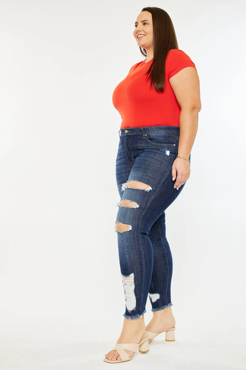 Penny Mid Rise Ankle Skinny Jeans (Plus Size)