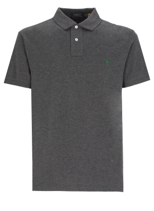 Polo Ralph Lauren Logo Embroidered Straight Hem Polo Shirt