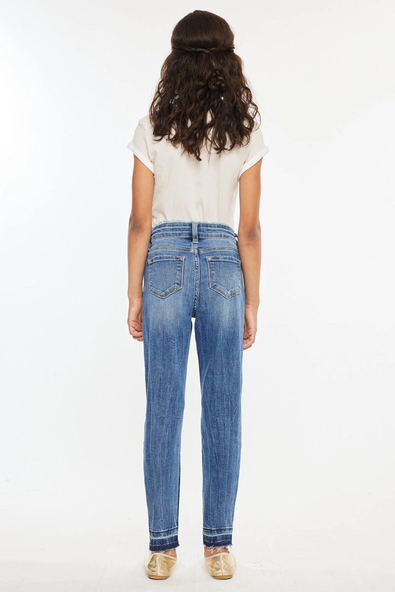 Pomey High Rise Ankle Skinny Kid Jeans