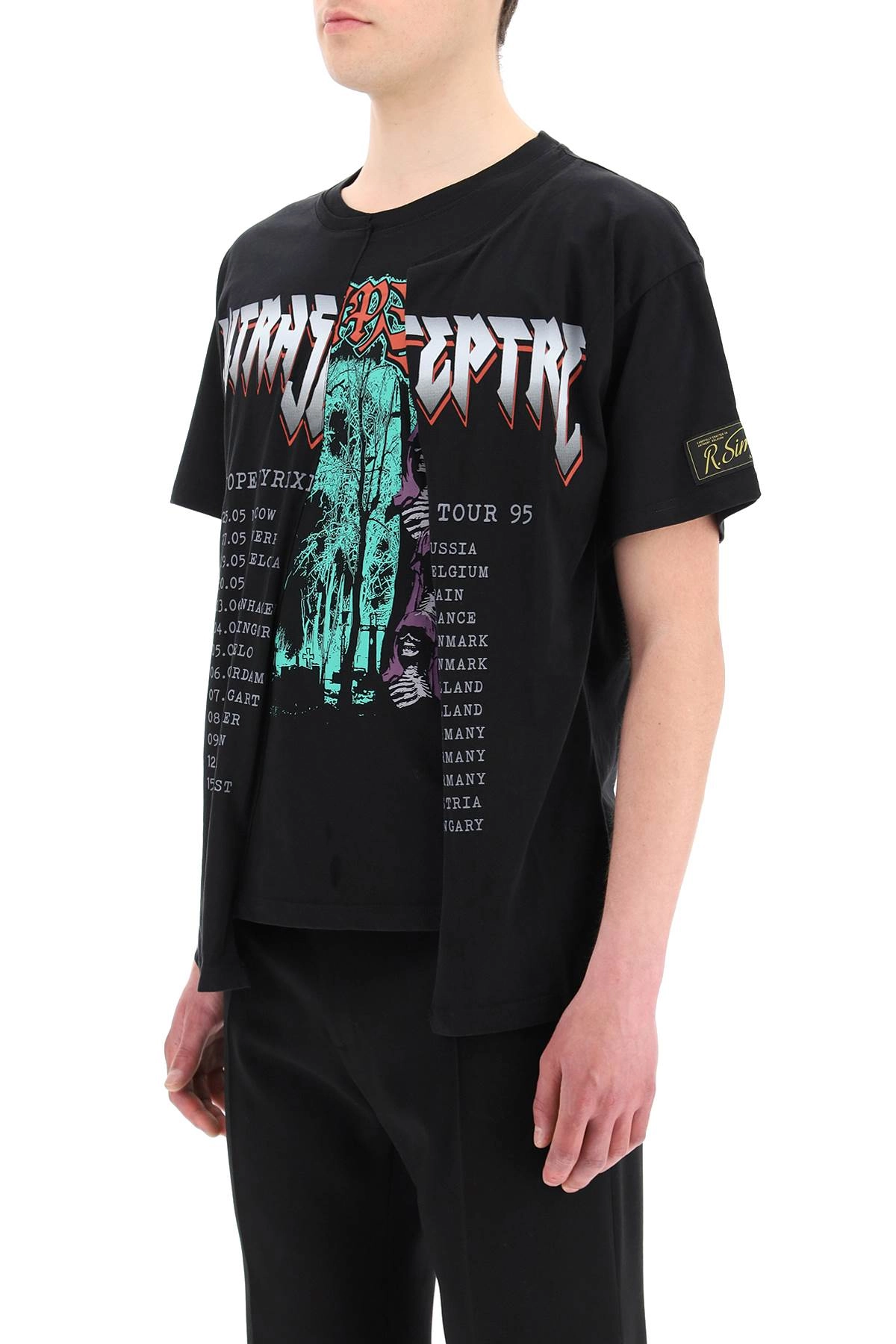 Raf Simons Graphic Print Cut-Out T-Shirt