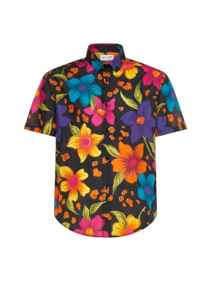 Saint Laurent Floral Printed Short-Sleeved Shirt