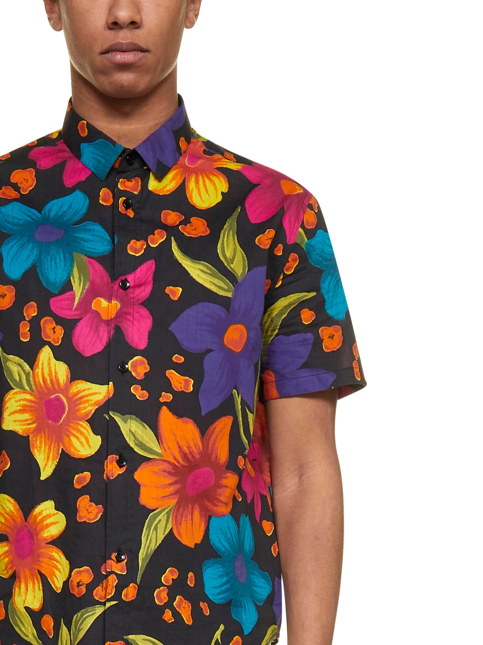 Saint Laurent Floral Printed Short-Sleeved Shirt